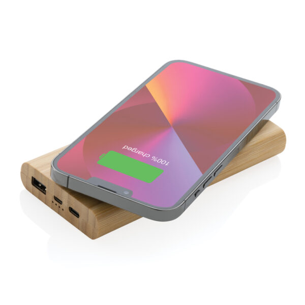 Bamboo 8.000 mAh 5W wireless powerbank - Image 3