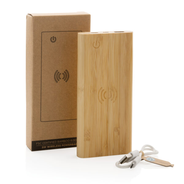 Bamboo 8.000 mAh 5W wireless powerbank - Image 11