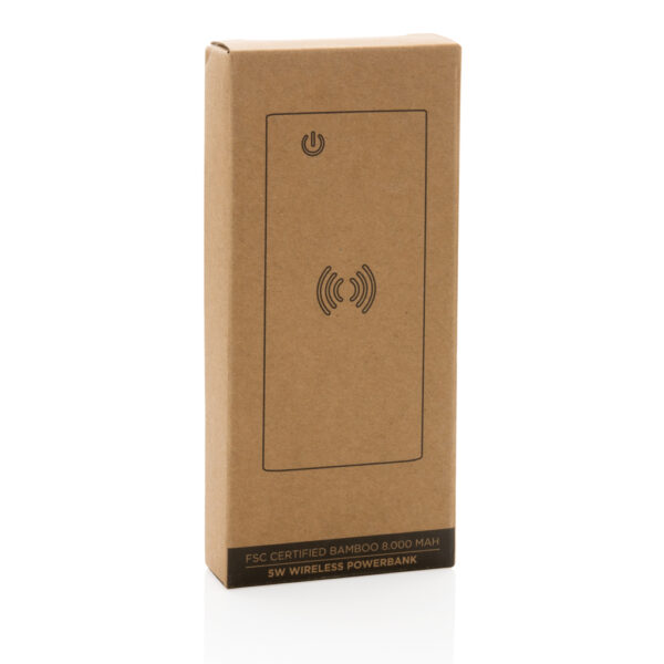 Bamboo 8.000 mAh 5W wireless powerbank - Image 12