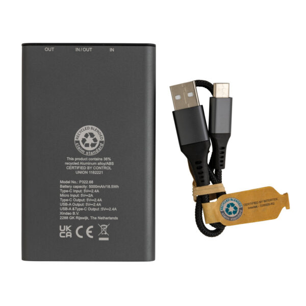 Terra RCS recycled aluminium powerbank 5.000 mAh - Image 6