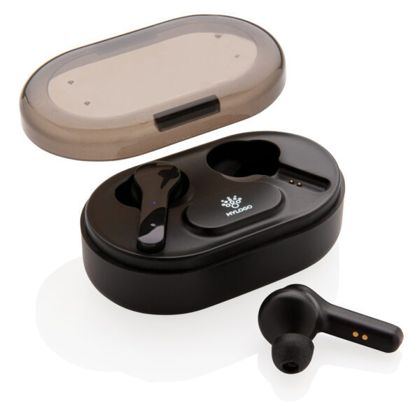 Light up logo TWS earbuds in charging case - Image 9