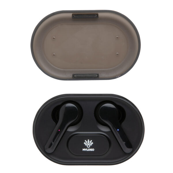 Light up logo TWS earbuds in charging case - Image 11