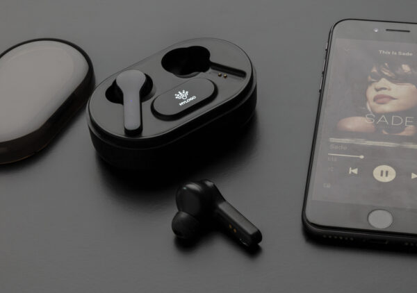 Light up logo TWS earbuds in charging case - Image 12