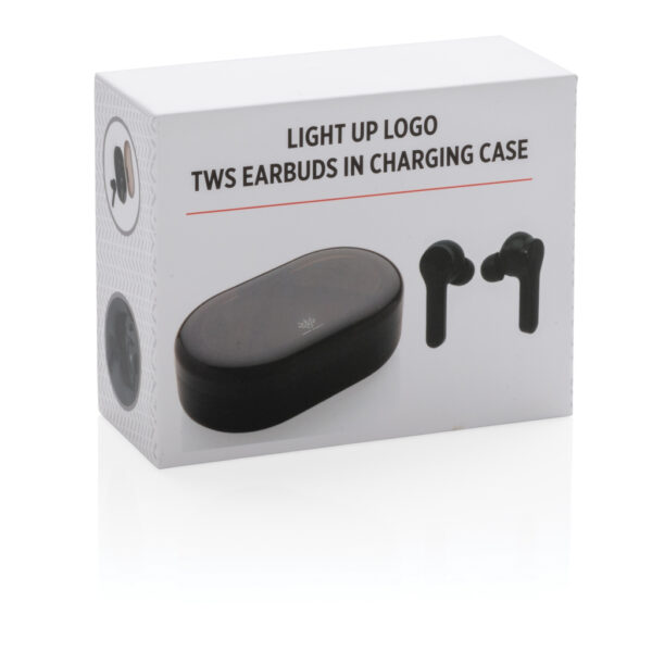 Light up logo TWS earbuds in charging case - Image 14