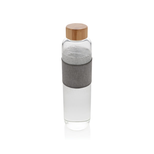Impact borosilicate glass bottle with bamboo lid - Image 2