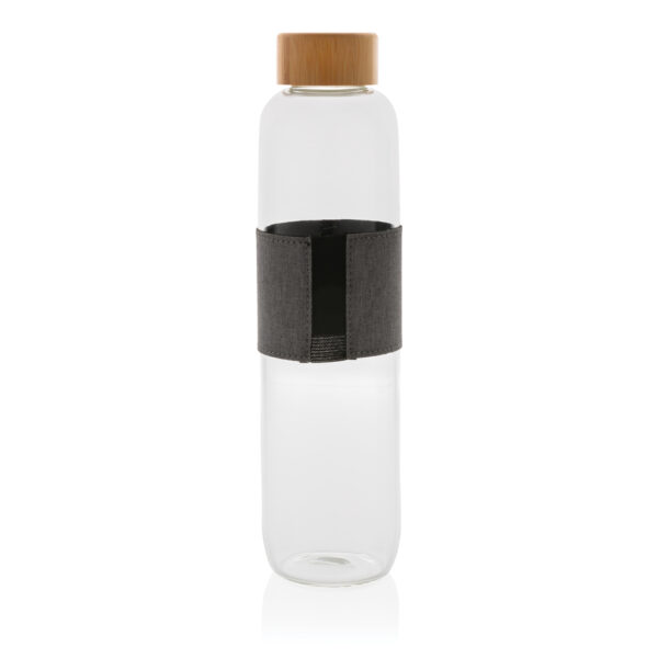 Impact borosilicate glass bottle with bamboo lid - Image 4