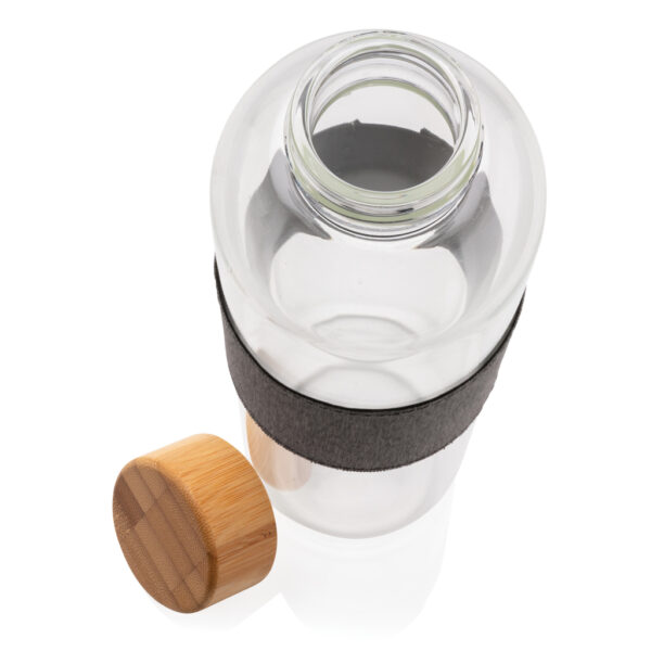 Impact borosilicate glass bottle with bamboo lid - Image 8