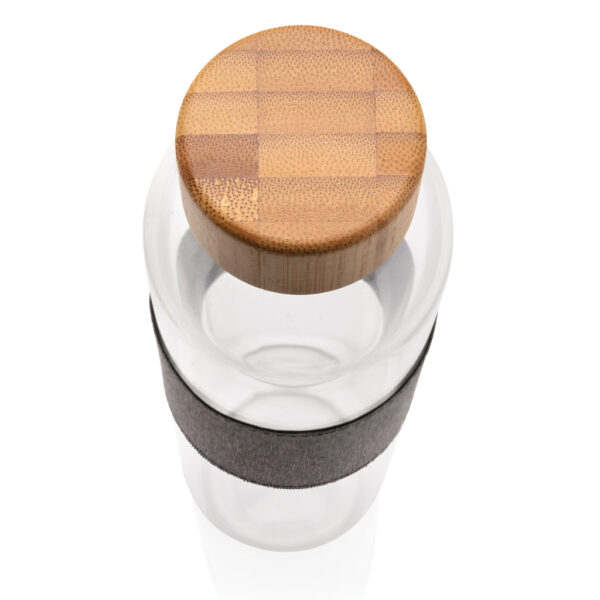 Impact borosilicate glass bottle with bamboo lid - Image 9