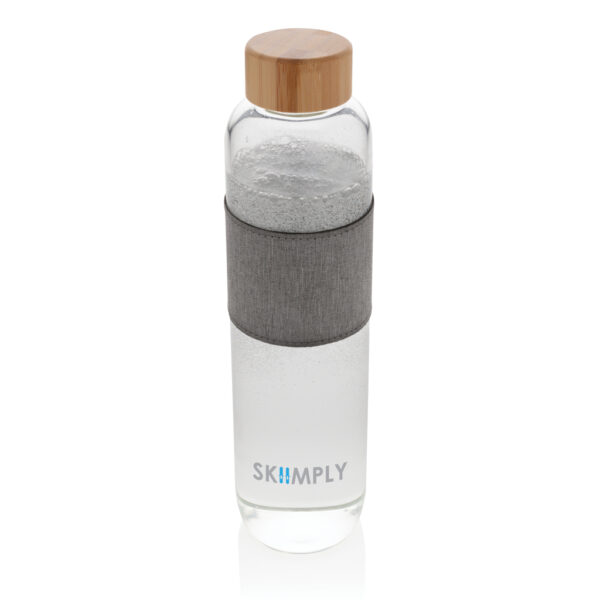 Impact borosilicate glass bottle with bamboo lid - Image 10