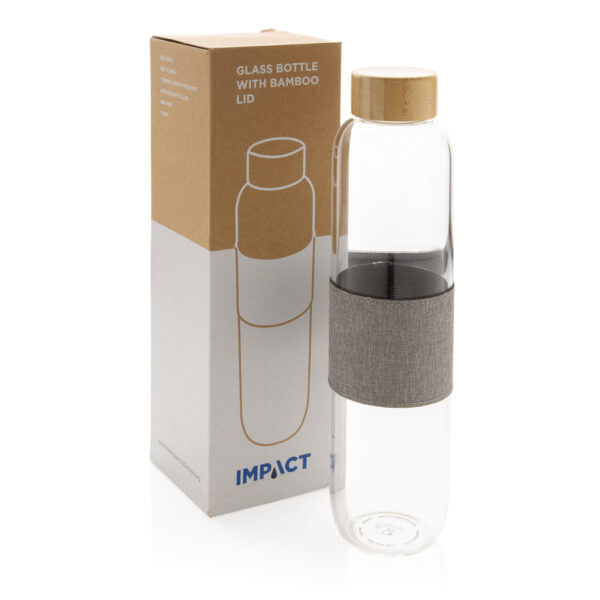 Impact borosilicate glass bottle with bamboo lid - Image 16