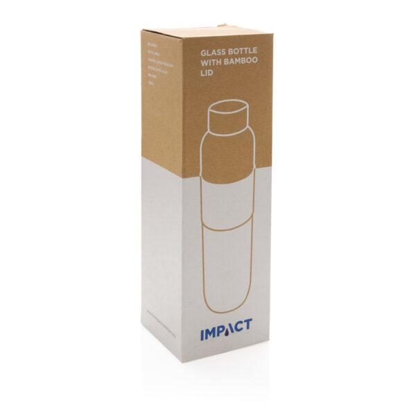 Impact borosilicate glass bottle with bamboo lid - Image 17