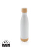 Vacuum stainless steel bottle with bamboo lid and bottom - Image 2