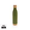Vacuum stainless steel bottle with bamboo lid and bottom - Image 4