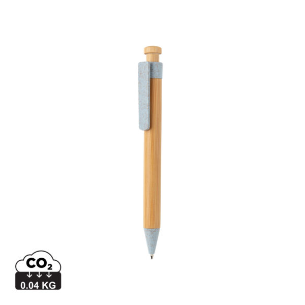 Bamboo pen with wheatstraw clip - Image 3