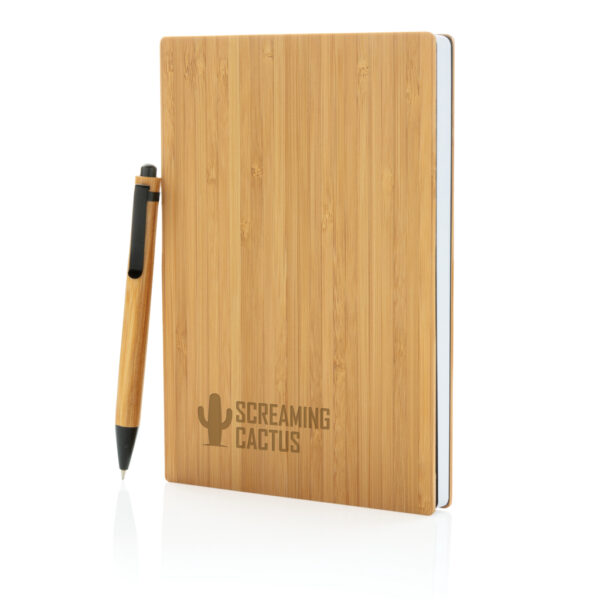 A5 Bamboo notebook & pen set - Image 6