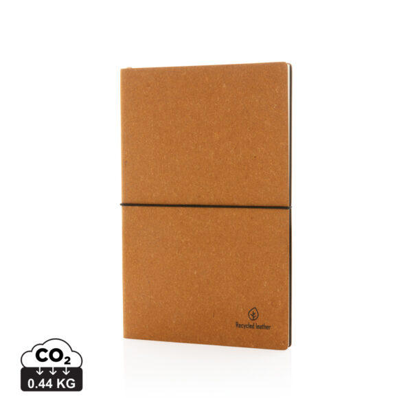 A5 GRS recycled leather notebook - Image 3