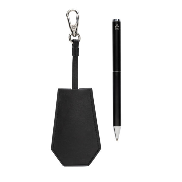 SP Tula RCS certified recycled PU key holder and pen set - Image 4