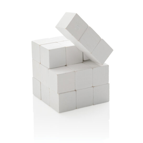 Wooden brain game in canvas pouch - Image 2