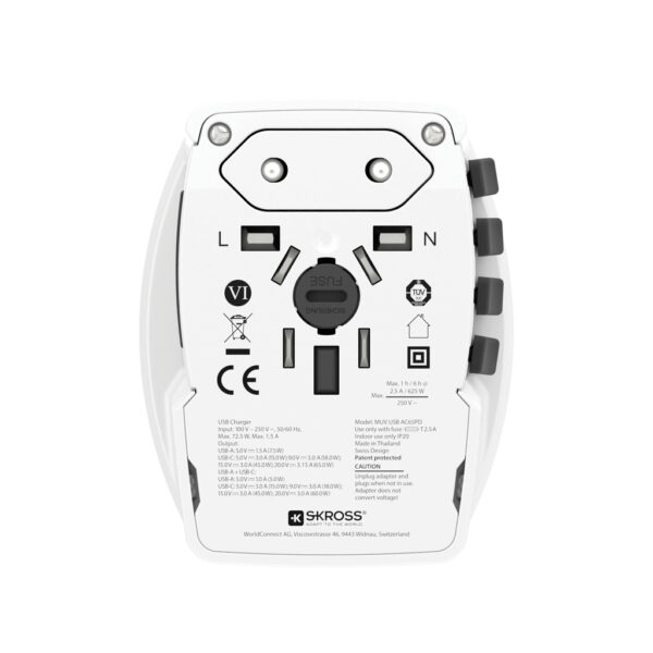 SKROSS World Travel Adapter MUV 65W PD with USB C Cable - Image 5