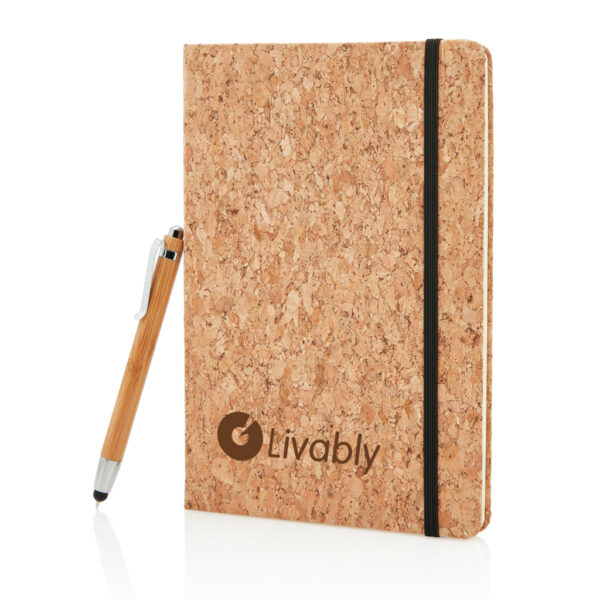 A5 notebook with bamboo pen including stylus - Image 9