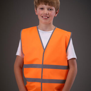 Kids Fluo Reflective Border Waistcoat