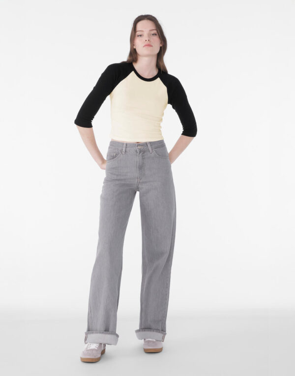 Women's Micro Rib 3/4 Raglan Baby Tee - Image 2