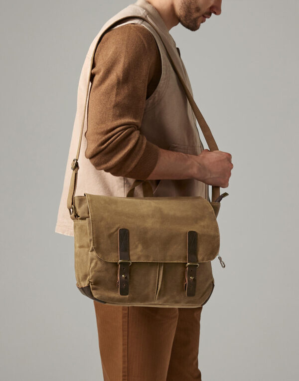 Heritage Waxed Canvas Messenger - Image 2