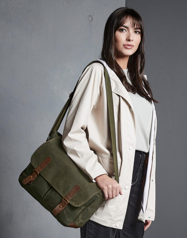 Heritage Waxed Canvas Messenger - Image 3
