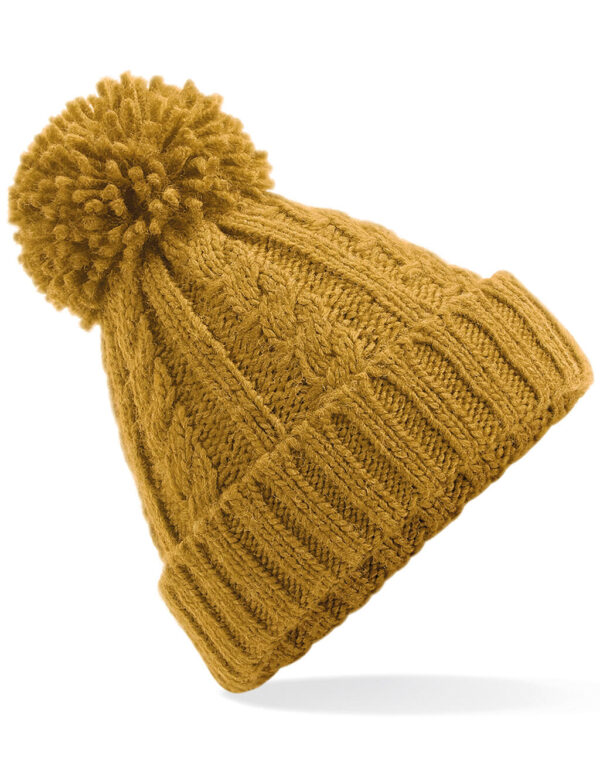 Cable Knit Melange Beanie - Image 2