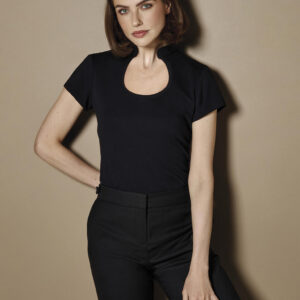Regular Fit Keyhole Neck Top