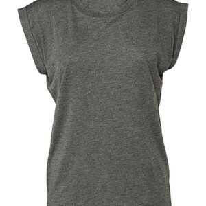 Women's Flowy Muscle Tee Rolled Cuff