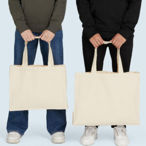 Canvas Wide Shopper with Fold LH
