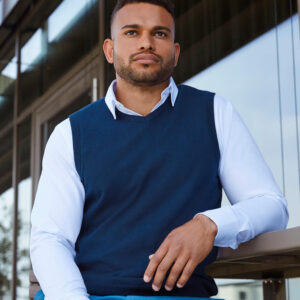 Adults' V-Neck Sleeveless Knitted Pullover