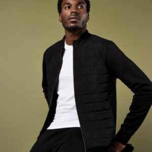 Regular Fit Quilted Full Zip Sweatshirt